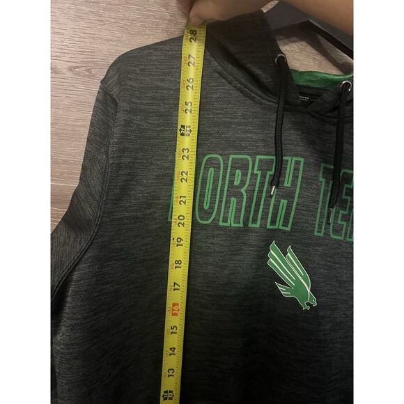 University of North Texas Mean Green Black Hoodie Size Large Colosseum Pockets - Picture 8 of 8